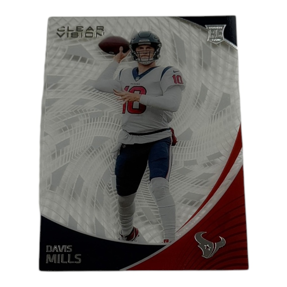 2021 Panini Chronicles Clear Vision Davis Mills RC Rookie Card CVR-26 Texans QB‎